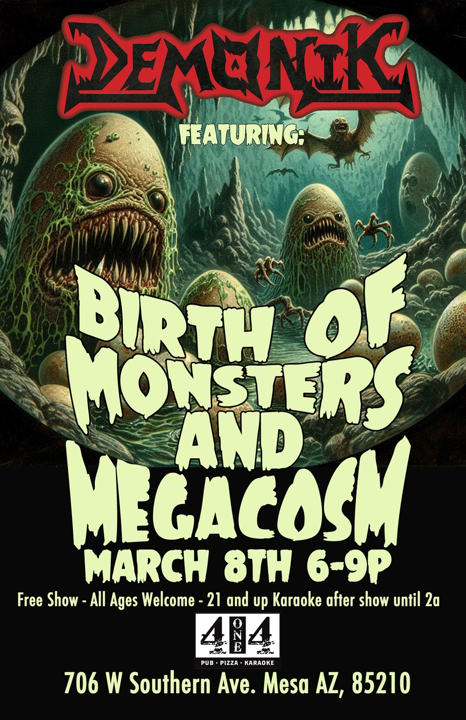 Demonik with Birth of Monsters and Megacosm event photo