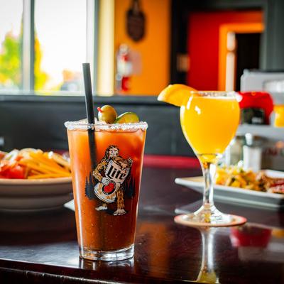 Bloody Mary and a Mimosa.