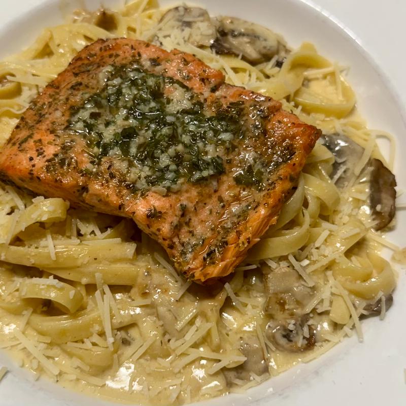 Oven Baked Salmon Pasta photo