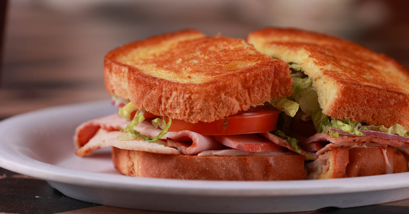 French Toast with ham and salad