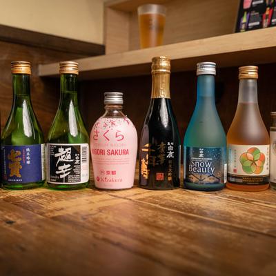 Assorted Sake bottles