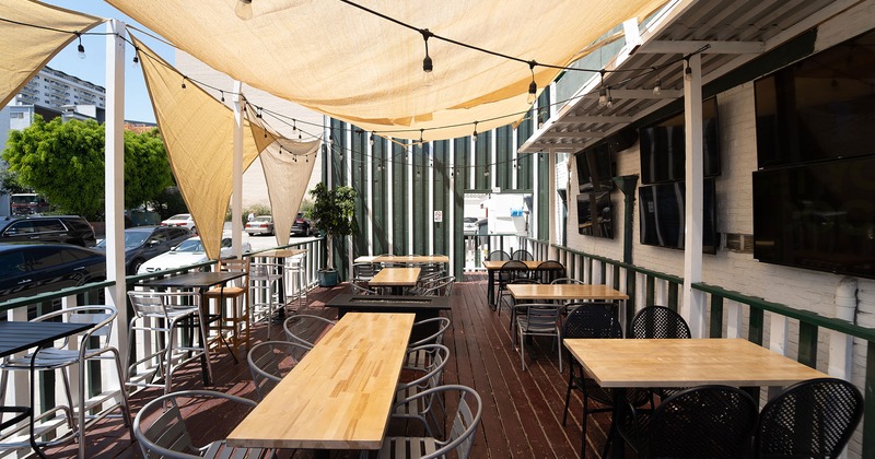 Tables in patio area