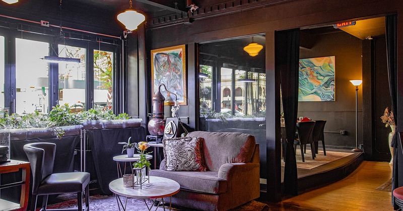 Armchair in dining area