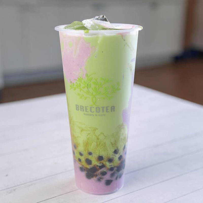 Boba Taro Matcha Latte photo