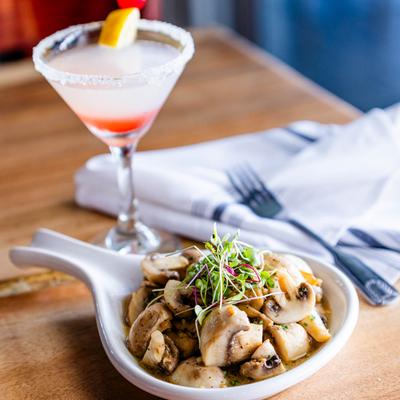 Pan roasted mushrooms.