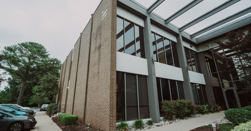 Exterior, angle view to entrance