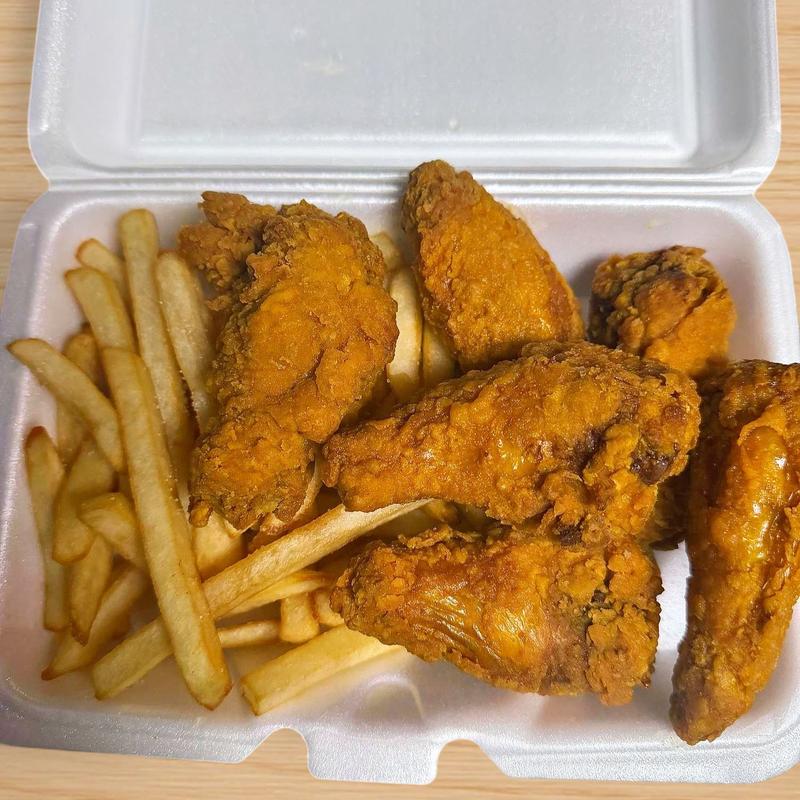 Fried Chicken Wing French Fries photo