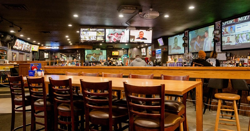 Interior, table with chairs ready for guests