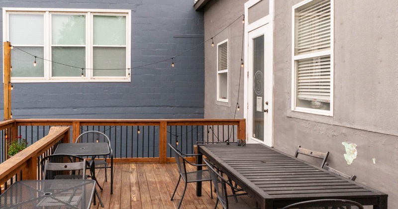 Exterior, tables and seats