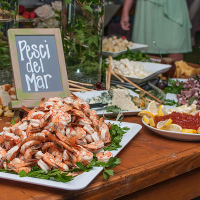 Seafood plate, shrimp