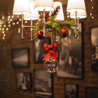 Interior, Christmas decorations, detail.