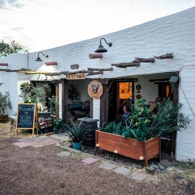 The restaurant's building entrance.