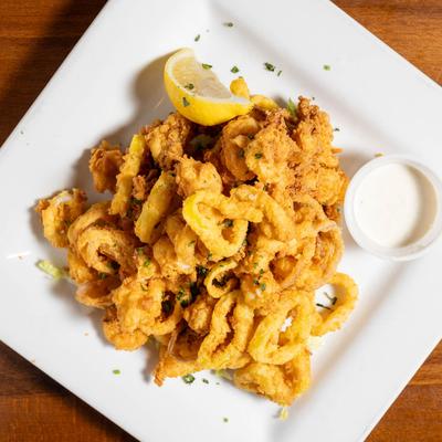 Crispy fried calamari.