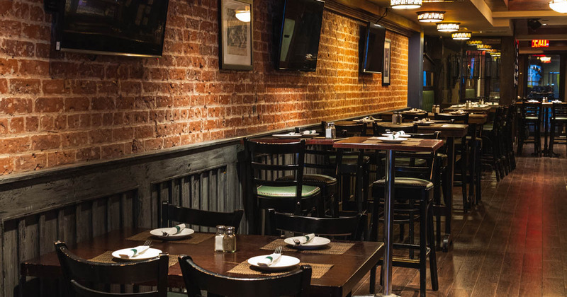 Interior, tables ready for guests