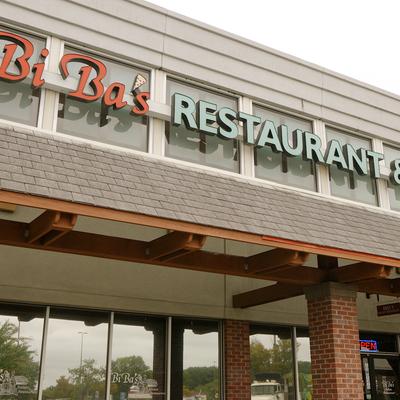 The exterior of Biba's Italian Restaurant.