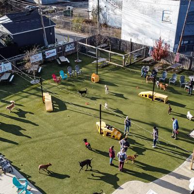 View of the park from above.