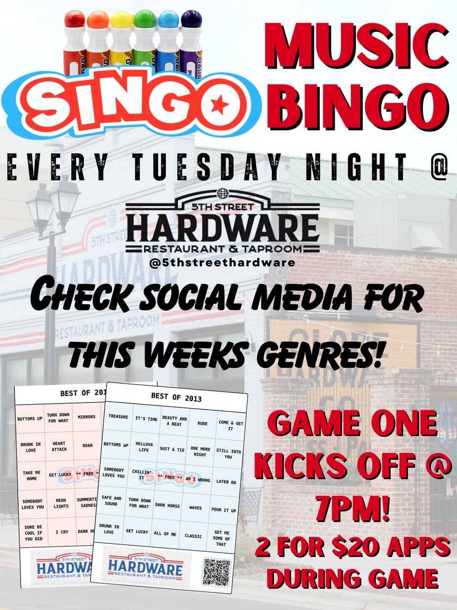 Singo Music Bingo event photo
