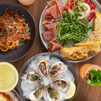 Various food dishes.