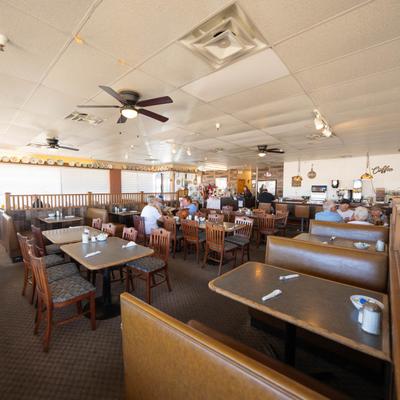 The interior of the restaurant.