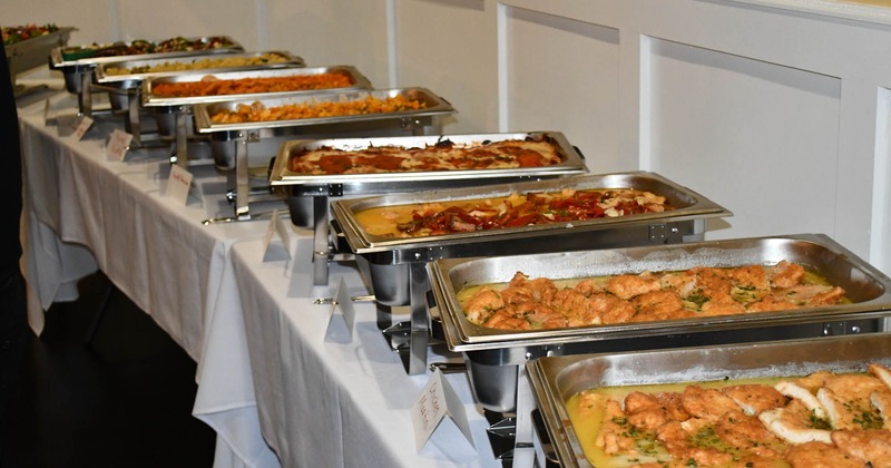 Various catering dishes