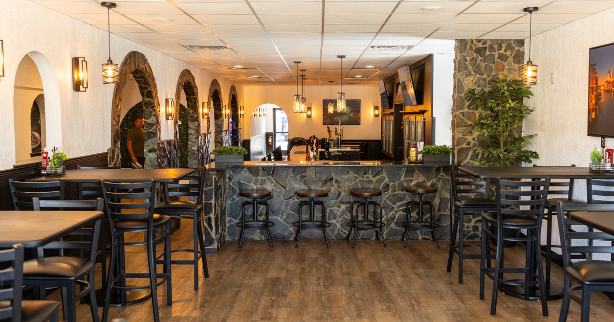 Interior, seating and bar area