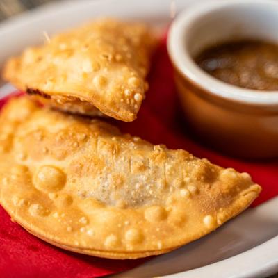 Empanadas and dip.