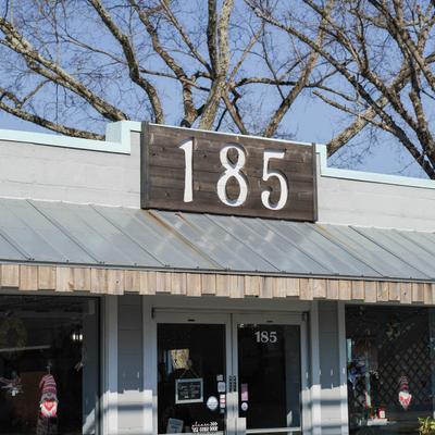 Storefront with signage.