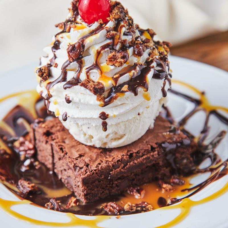 Warm Ghirardelli Brownie Sundae photo