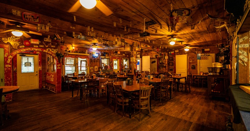 Interior, tables and seats