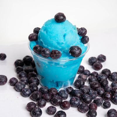 Italian ice with blueberries