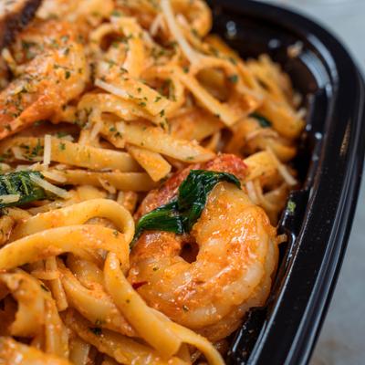 Jerk chicken alfredo.