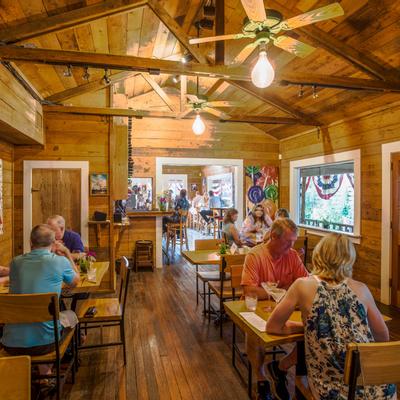 Customers in dining area