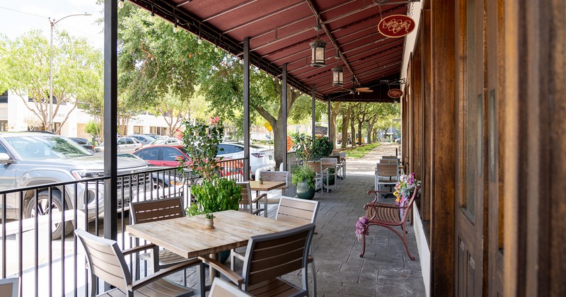 Outdoor patio seating