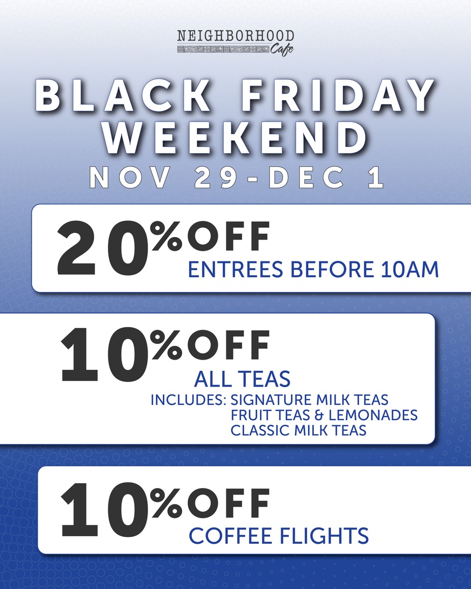 Black Friday Weekend Specials event photo