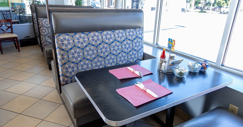 Interior, dining booth