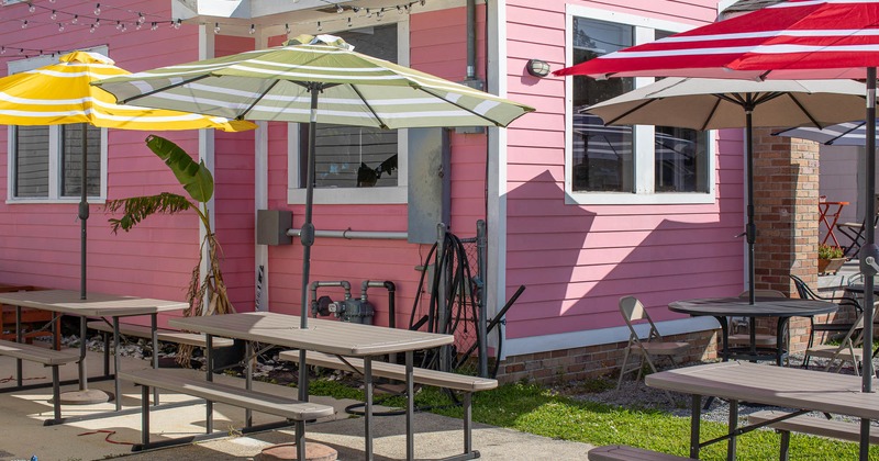 Exterior, seating area