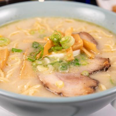 Tonkatsu ramen, close view.