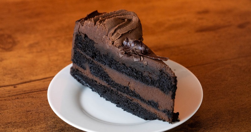 Chocolate cake slice