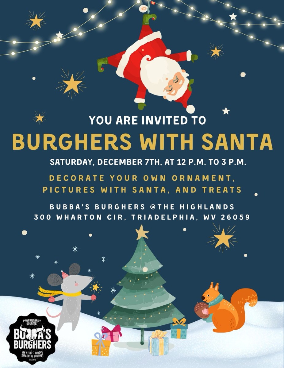 Bubba's Burghers with Santa event photo