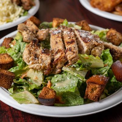 Caesar salad with chicken.