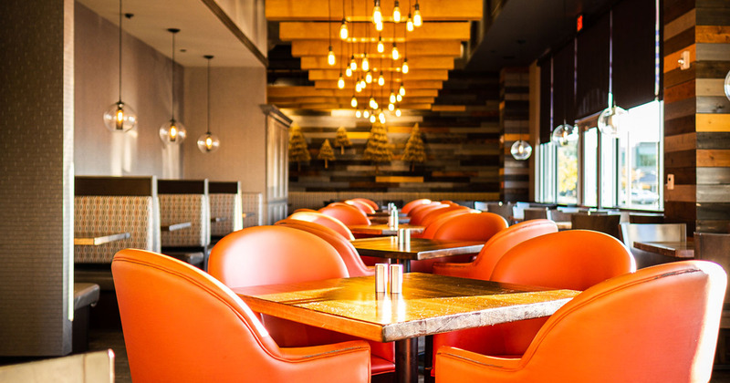 Interior, tables lined up