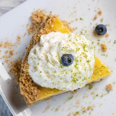 Key Lime Pie, top view.