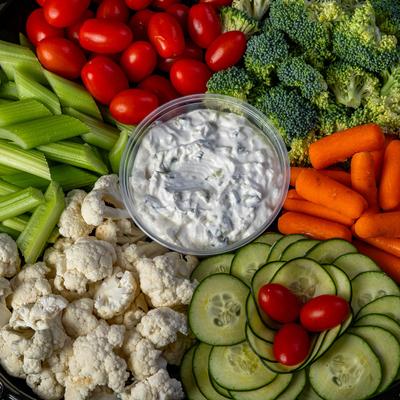 Fresh vegetables and dip.
