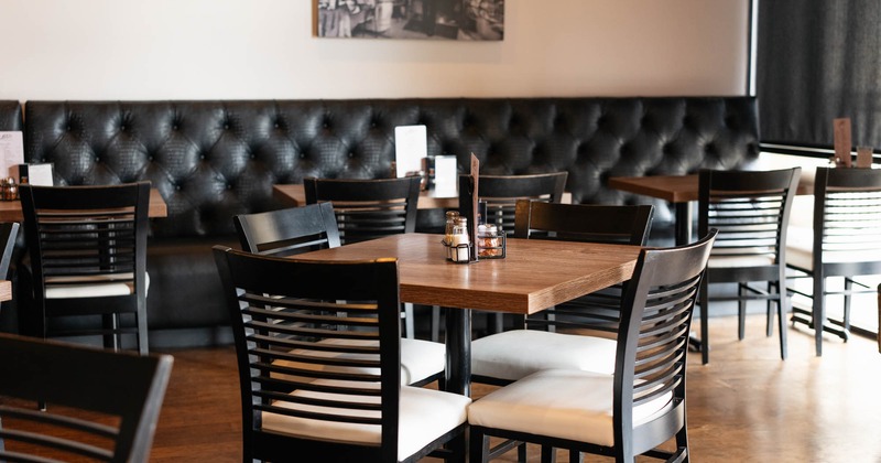 Interior, chairs and tables