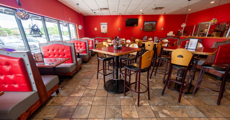 Interior, tables and chairs