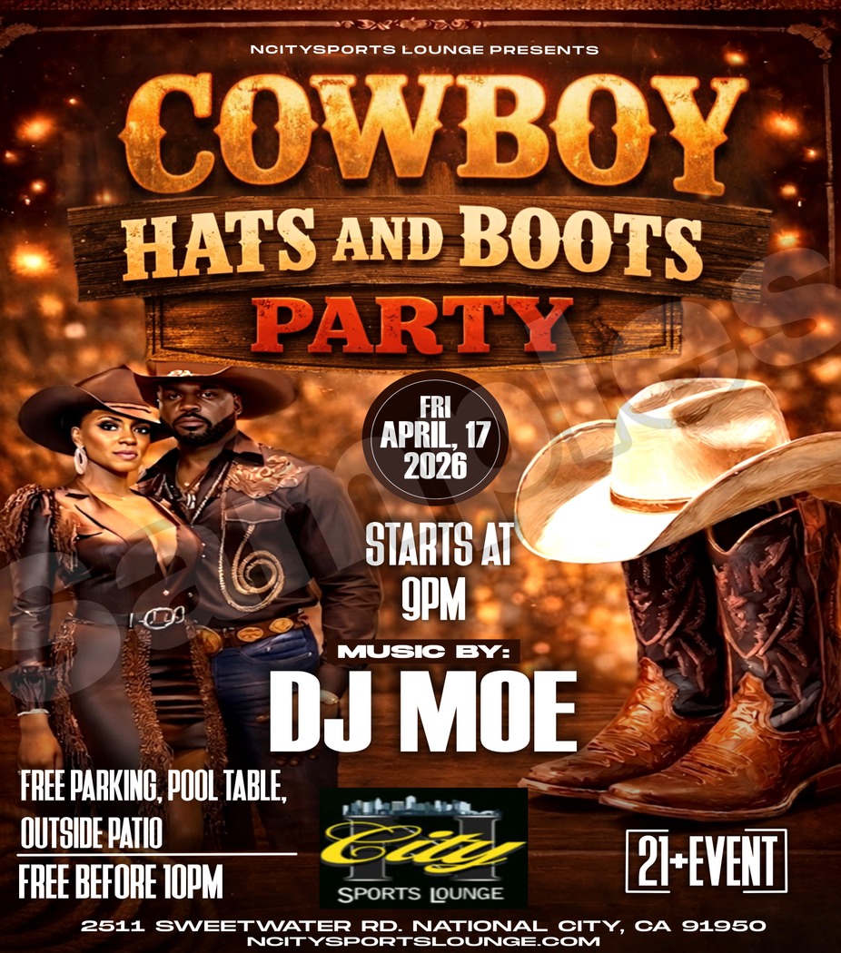 FRIDAY COWBOY HATS AND BOOTS HOSTED BY DJ MOE!!! event photo