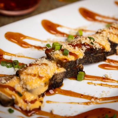 Peppered Ahi Tuna, closeup.