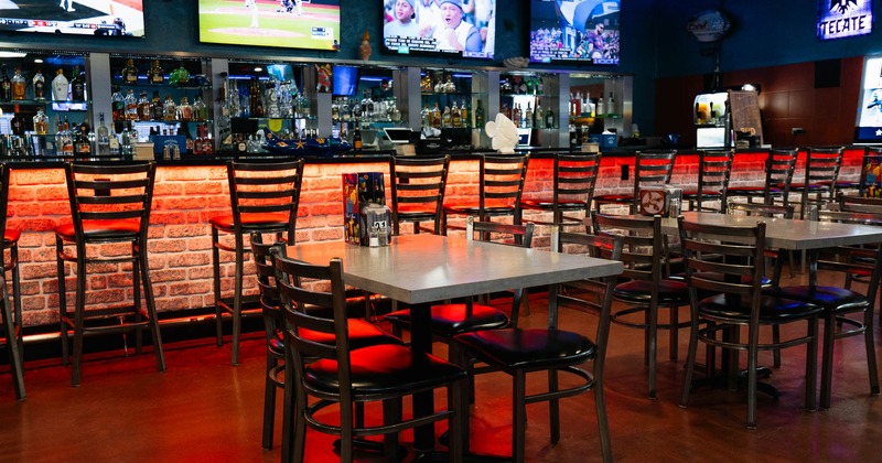 Interior, seating place near bar