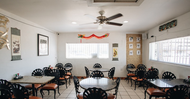 Interior, diner room, tables, chairs