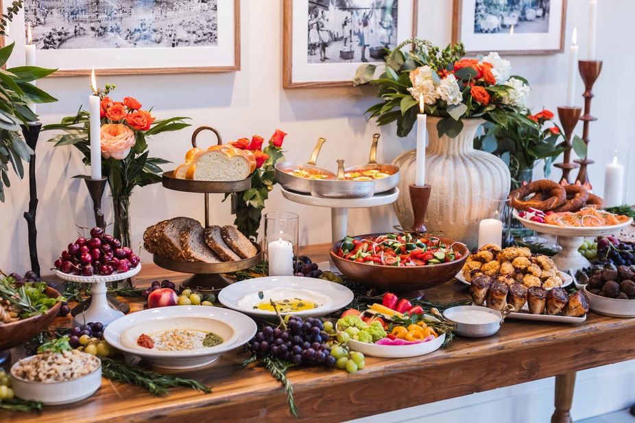 A selection of culinary delights spread out on a buffet table for a special event